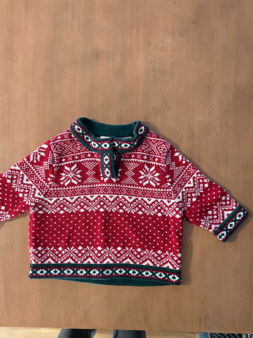 EUC L.L. Bean Nordic Cotton Kingfield Sweater, size 3-6 months